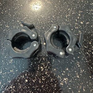 Black Barbell Clamps 1 inch standard NWT